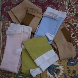 5 Pair Never Worn Assorted Color Support Socks Size M